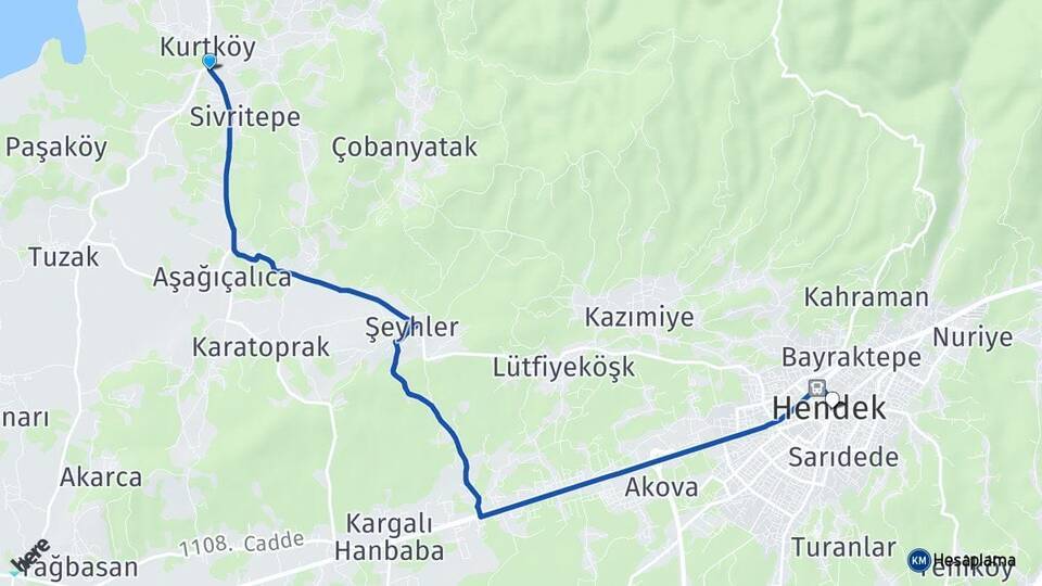 Yeşilyurt Hendek Arası Kaç Km - Yol Tarifi