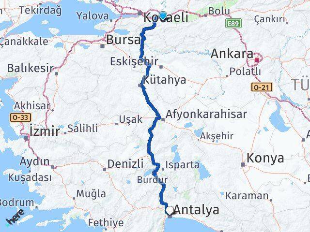 Karapürçek Antalya Arası Kaç Km - Yol Tarifi