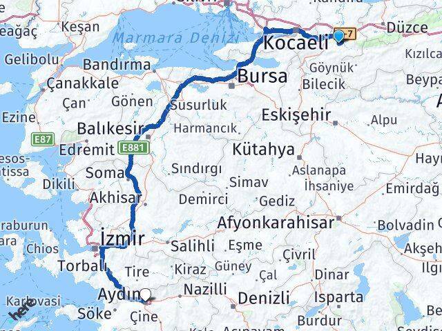 Karapürçek Aydın Arası Kaç Km - Yol Tarifi