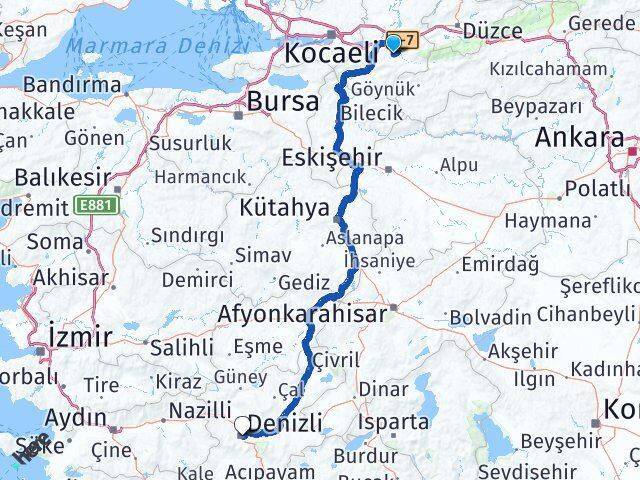 Karapürçek Denizli Arası Kaç Km - Yol Tarifi