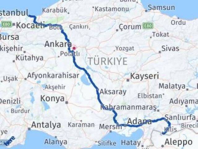 Sakarya Karasu Kilis Arası Kaç Km - Yol Haritası