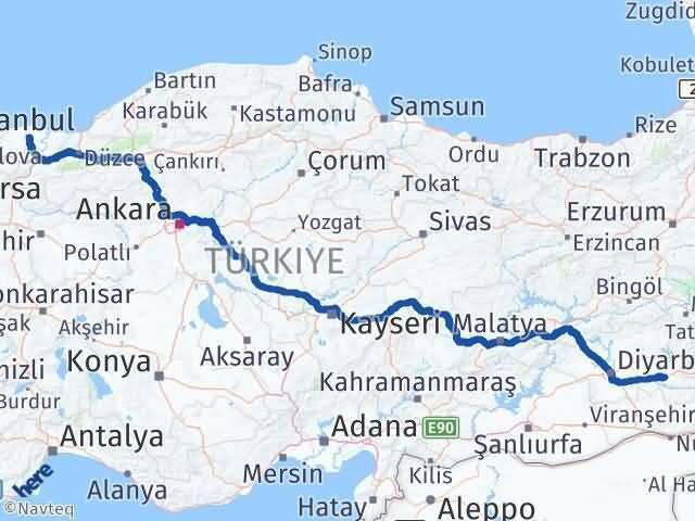 Kaynarca Batman Arası Kaç Km - Yol Tarifi