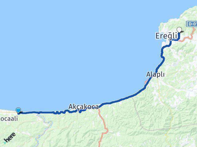 Alandere Ereğli Arası Kaç Km - Yol Tarifi