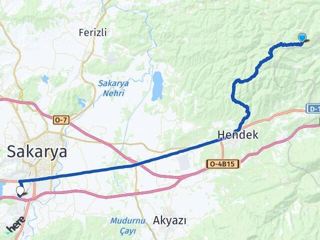 Kızılüzüm Arifiye YHT Garı Arası Kaç Km - Yol Tarifi