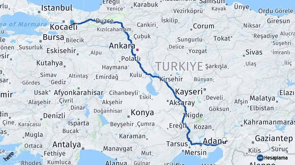 Sakarya Sapanca Osmaniye Arası Kaç Km - Yol Haritası