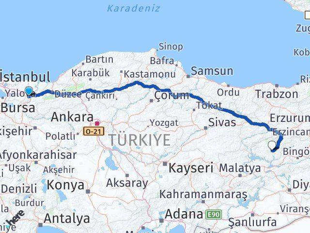 Sakarya Sapanca Tunceli Arası Kaç Km - Yol Haritası