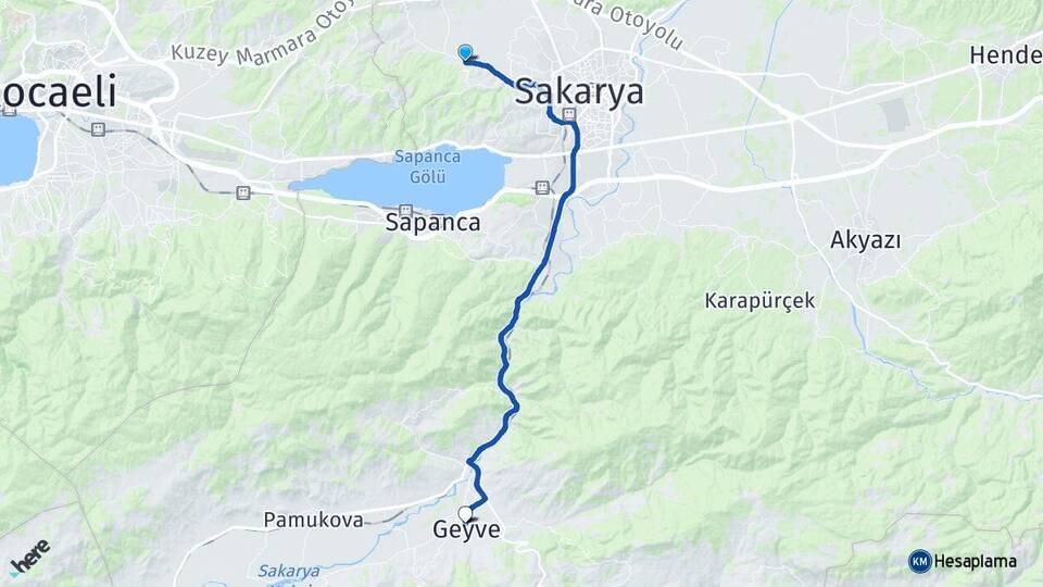 Kazımpaşa Geyve Arası Kaç Km - Yol Tarifi