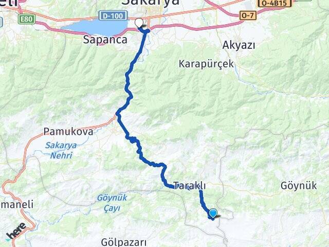 Duman Arifiye YHT Garı Arası Kaç Km - Yol Tarifi