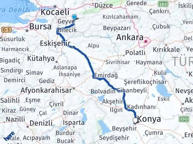 Esenyurt Konya Arası Kaç Km - Yol Tarifi