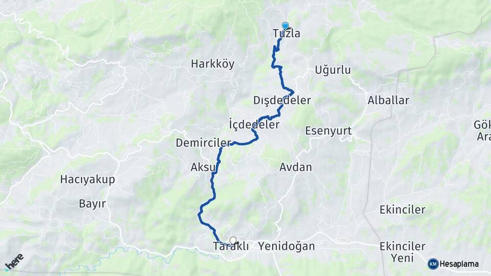 Tuzla Taraklı Arası Kaç Km - Yol Tarifi