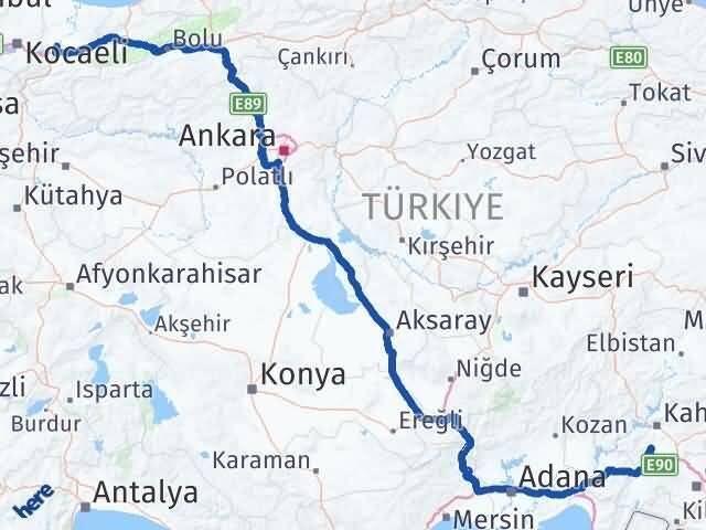 Sakarya Türkoğlu Kahramanmaraş Arası Kaç Km - Yol Haritası