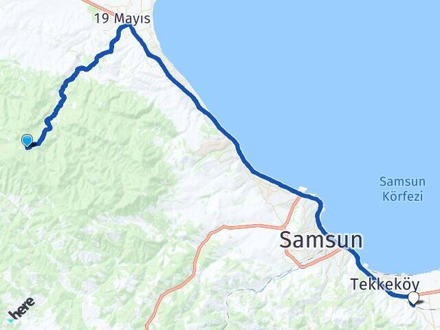 Aydınpınar Tekkeköy Otobüs Terminali Arası Kaç Km - Yol Tarifi