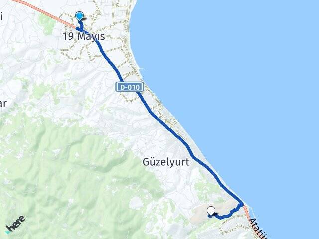 Bahçelievler Ondokuz Mayıs Üniversitesi Arası Kaç Km - Yol Tarifi