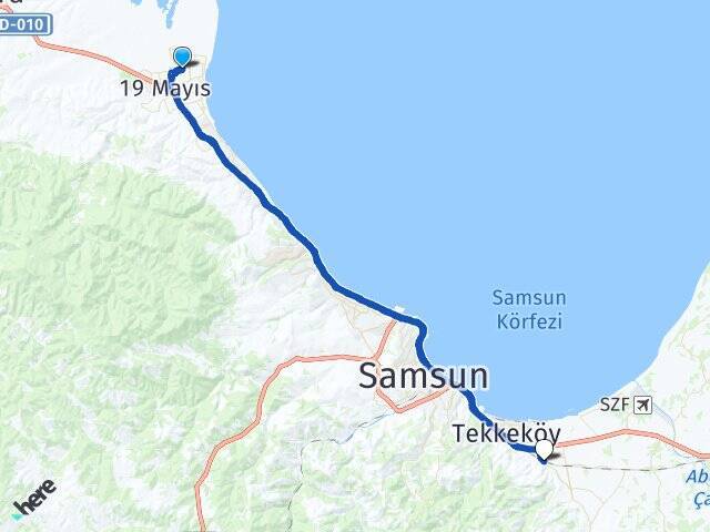 Ballıca Tekkeköy Otobüs Terminali Arası Kaç Km - Yol Tarifi