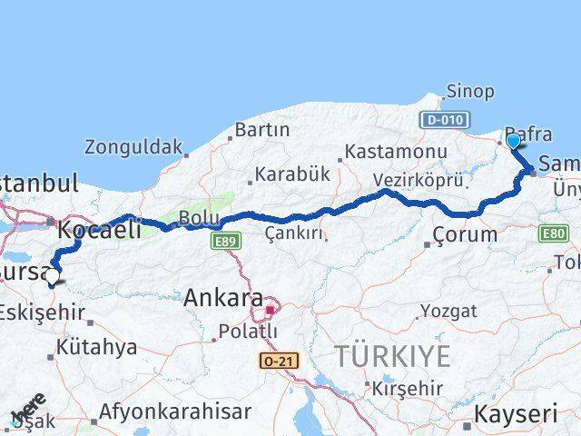 19 Mayıs Bilecik Arası Kaç Km - Yol Tarifi