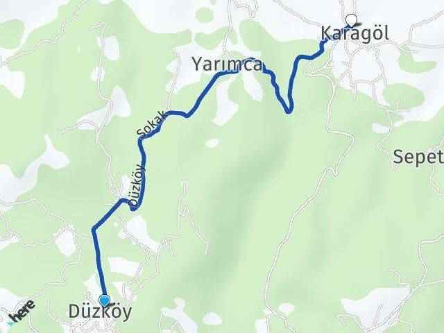 Düzköy Karagöl Arası Kaç Km - Yol Tarifi