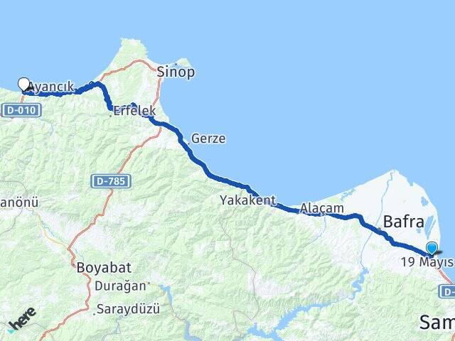Engiz Ayancık Arası Kaç Km - Yol Tarifi