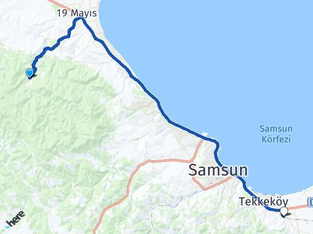 Kuşkayası Tekkeköy Otobüs Terminali Arası Kaç Km - Yol Tarifi