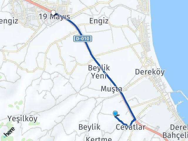 Mimar Sinan 19 Mayıs Arası Kaç Km - Yol Tarifi