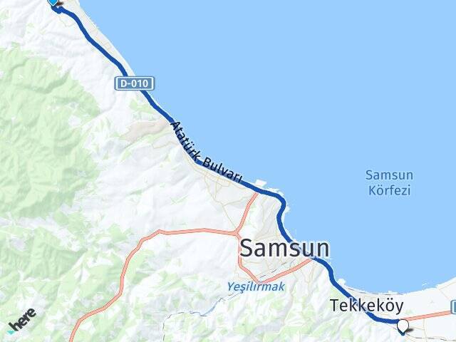 Mimar Sinan Tekkeköy Otobüs Terminali Arası Kaç Km - Yol Tarifi