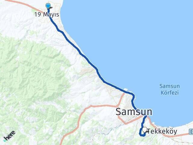 Yeni Samsun Üniversitesi Arası Kaç Km - Yol Tarifi