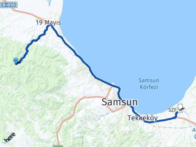 Yeşilyurt Çarşamba Havalimanı Arası Kaç Km - Yol Tarifi
