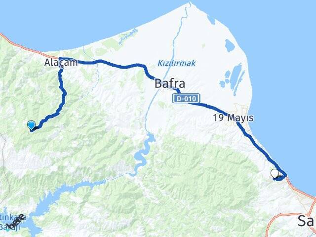 Kızlan Ondokuz Mayıs Üniversitesi Arası Kaç Km - Yol Tarifi