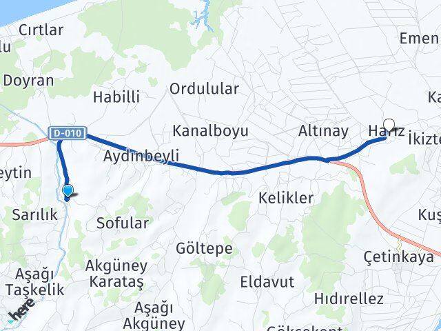 Yenice Harız Arası Kaç Km - Yol Tarifi