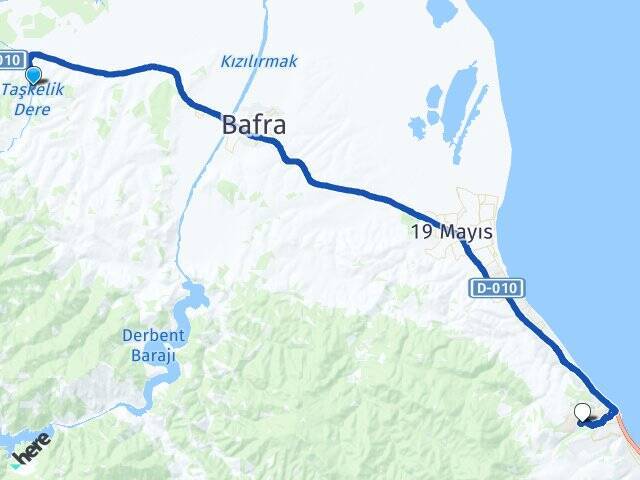 Yenice Ondokuz Mayıs Üniversitesi Arası Kaç Km - Yol Tarifi