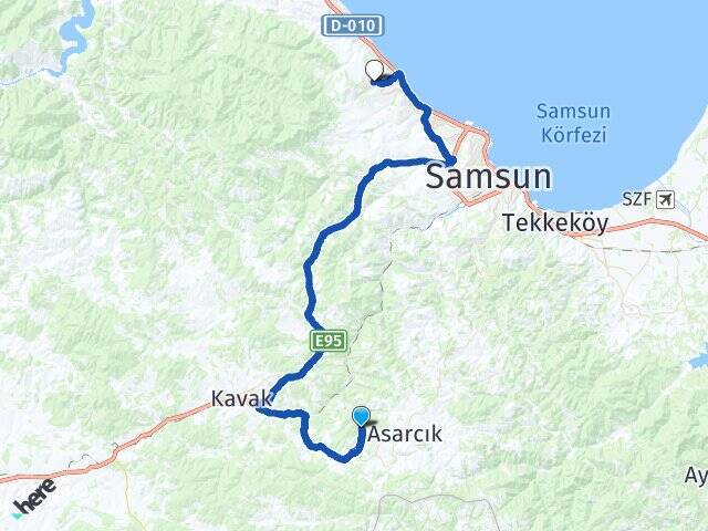 Aşuru Ondokuz Mayıs Üniversitesi Arası Kaç Km - Yol Tarifi