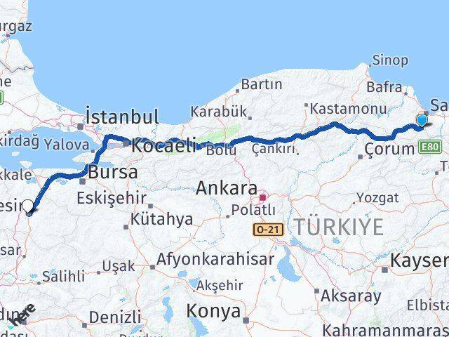 Asarcık Balıkesir Arası Kaç Km - Yol Tarifi