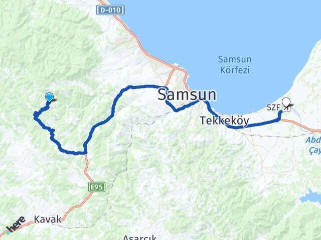 Ayvalı Çarşamba Havalimanı Arası Kaç Km - Yol Tarifi