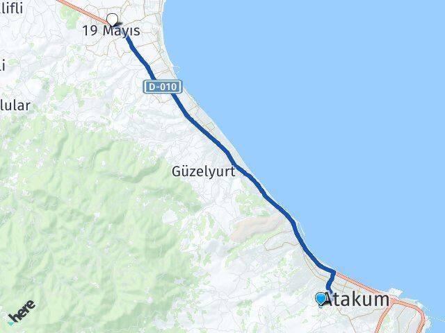 Çobanlı 19 Mayıs Arası Kaç Km - Yol Tarifi