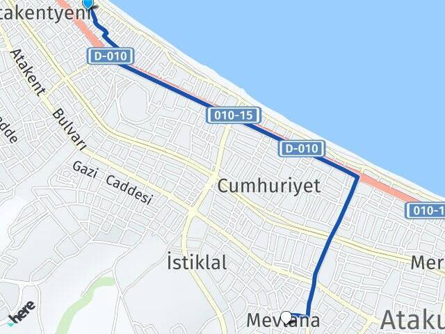 Güzelyalı Mevlana Arası Kaç Km - Yol Tarifi