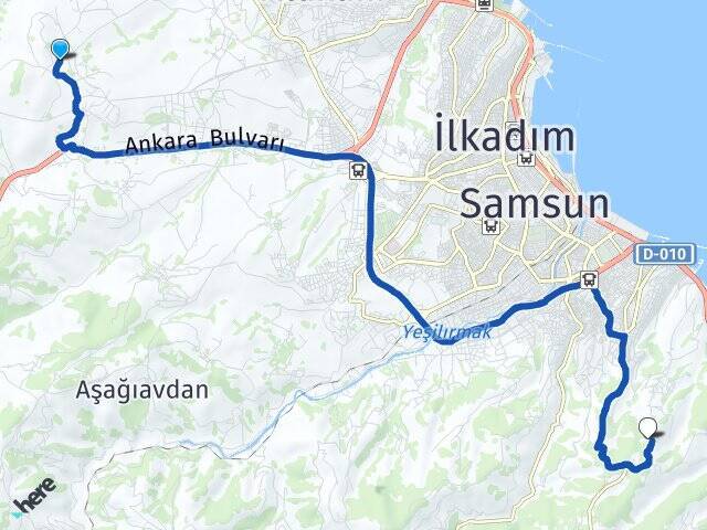 Kamalı Samsun Üniversitesi Arası Kaç Km - Yol Tarifi