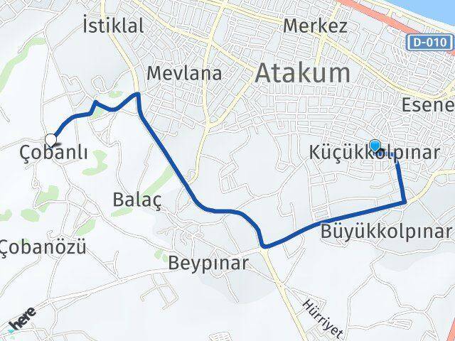 Küçükkolpınar Çobanlı Arası Kaç Km - Yol Tarifi