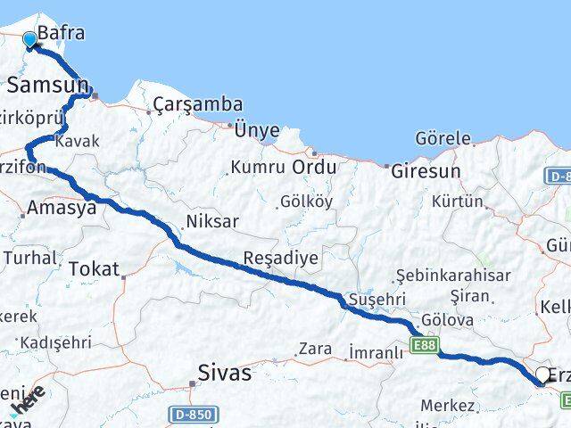 Aktekke Erzincan Arası Kaç Km - Yol Tarifi
