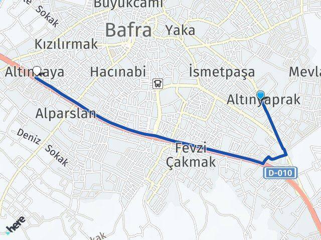 Altınyaprak Altınkaya Arası Kaç Km - Yol Tarifi