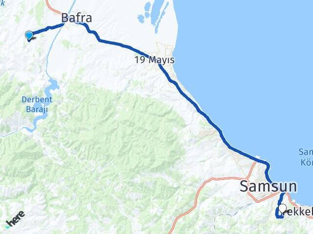 Çataltepe Samsun Üniversitesi Arası Kaç Km - Yol Tarifi