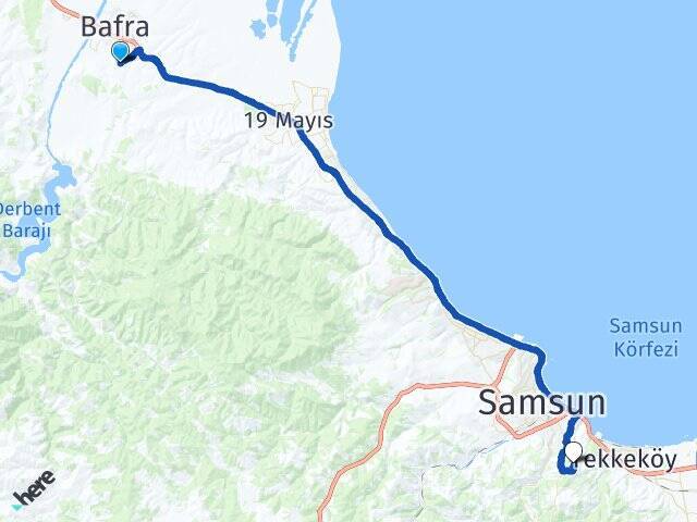 Dededağı Samsun Üniversitesi Arası Kaç Km - Yol Tarifi