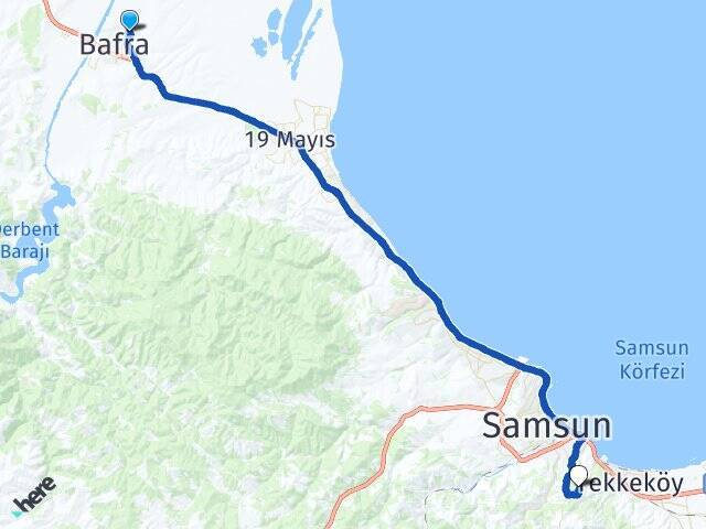 Gaziosmanpaşa Samsun Üniversitesi Arası Kaç Km - Yol Tarifi