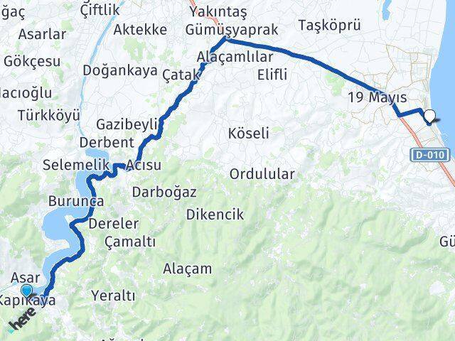 Kapıkaya Dereköy Arası Kaç Km - Yol Tarifi