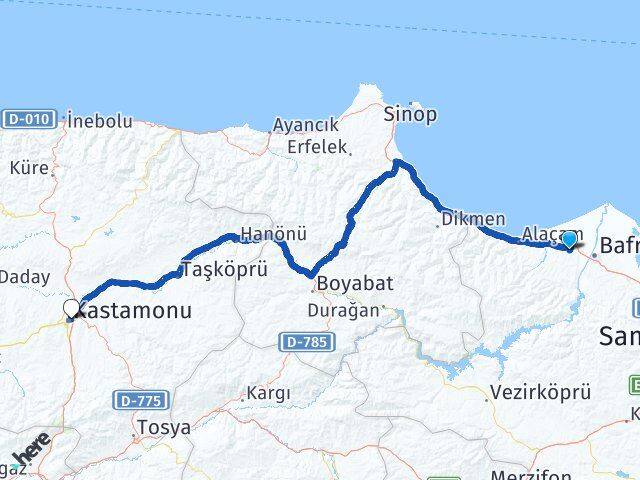 Kelikler Kastamonu Arası Kaç Km - Yol Tarifi