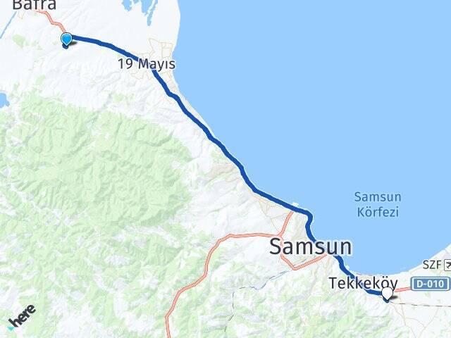 Lengerli Tekkeköy Otobüs Terminali Arası Kaç Km - Yol Tarifi
