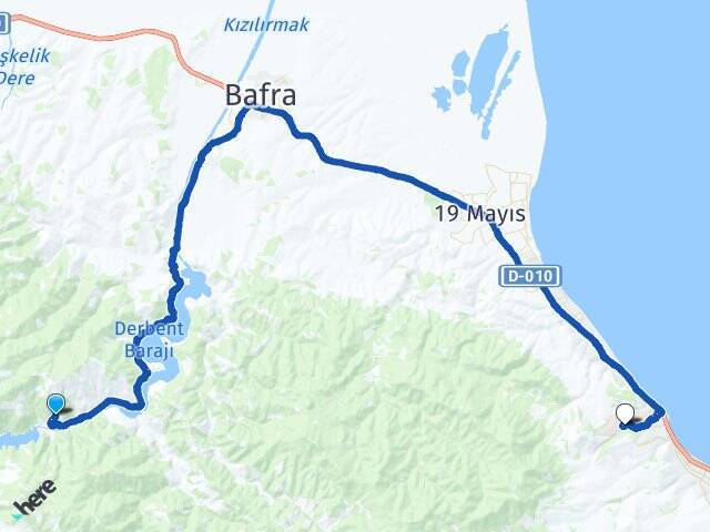 Tepebaşı Ondokuz Mayıs Üniversitesi Arası Kaç Km - Yol Tarifi