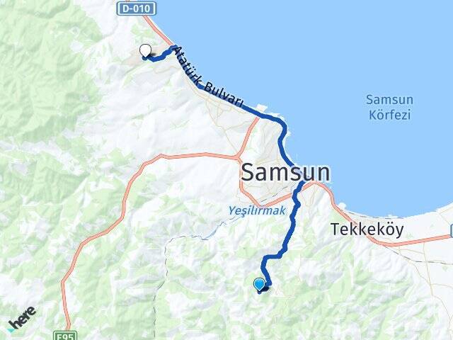 Adatepe Ondokuz Mayıs Üniversitesi Arası Kaç Km - Yol Tarifi