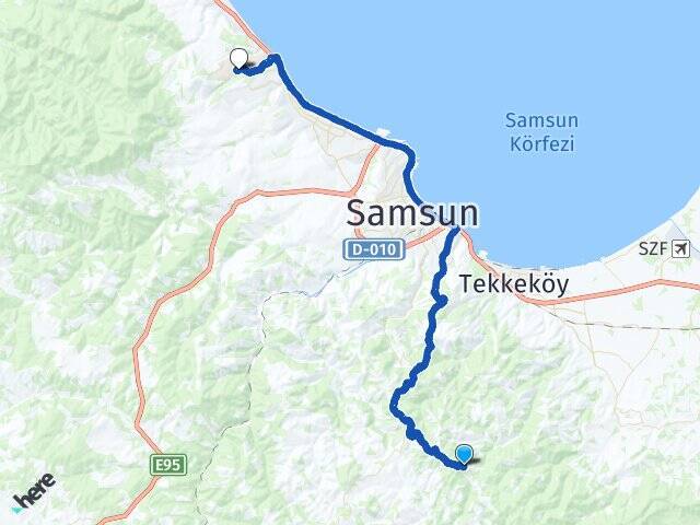 Fındıcak Ondokuz Mayıs Üniversitesi Arası Kaç Km - Yol Tarifi