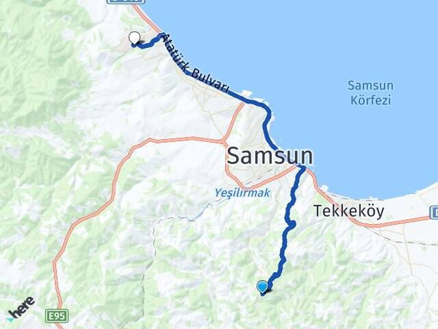 Gökçepınar Ondokuz Mayıs Üniversitesi Arası Kaç Km - Yol Tarifi