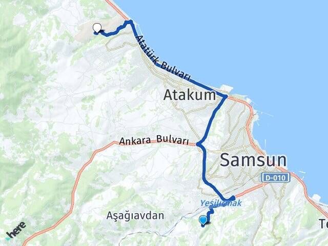 Gültepe Ondokuz Mayıs Üniversitesi Arası Kaç Km - Yol Tarifi