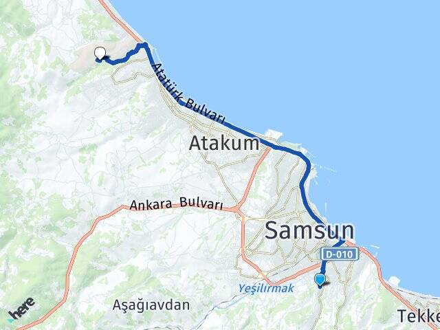 Hacı İsmail Ondokuz Mayıs Üniversitesi Arası Kaç Km - Yol Tarifi